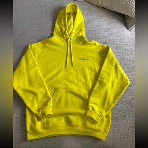 Balenciaga logo print cotton hoodie